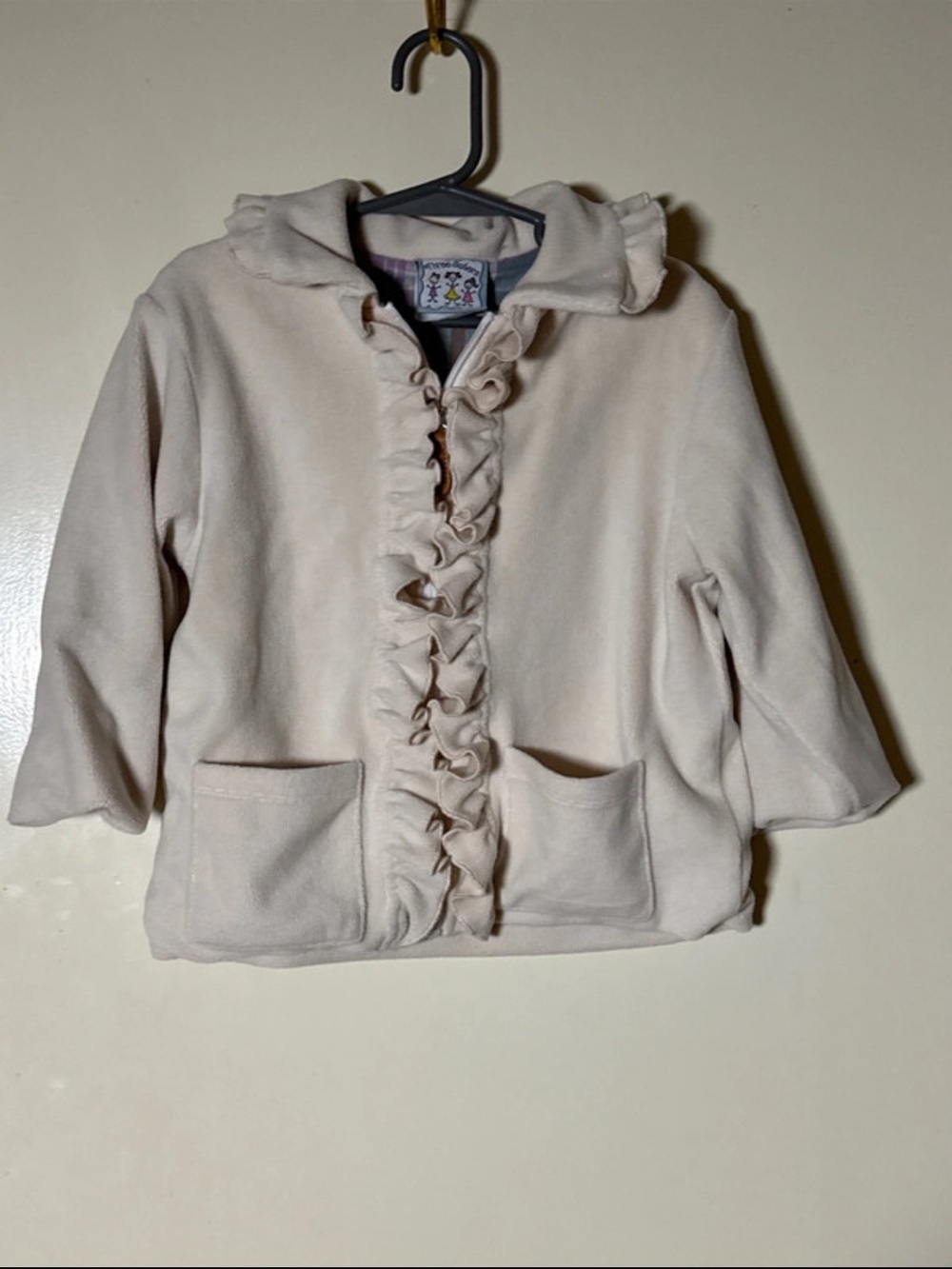 Girls' Cream Ruffle Jacket- Three Sisters